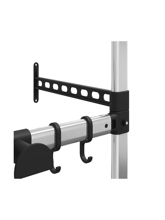 vidaXL Floor Garment Rack made of Metal Silver 66x32x300cm