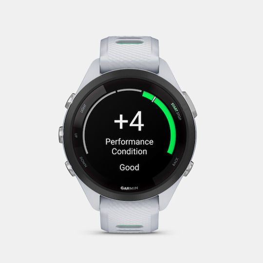 Garmin Forerunner 265s 42mm Waterproof Smartwatch with Heart Rate Monitor (Whitestone/Neo Tropic)