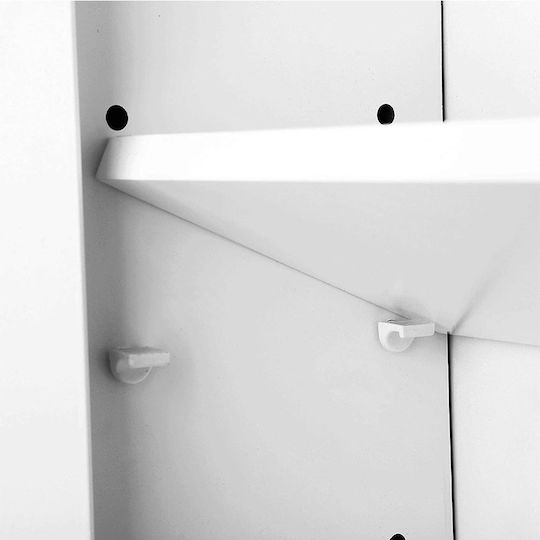 Vasagle Rectangular Bathroom Mirror made of MDF with Cabinet 60x55cm White