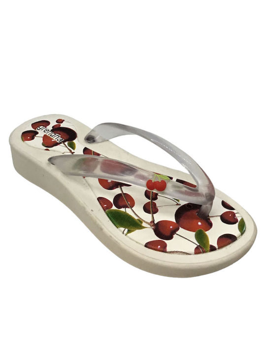 Șlapi pentru copii Flip Flops Albe