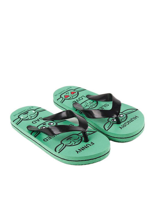 Παιδικές Σαγιονάρες Flip Flops Πράσινες Mandalorian Grogu