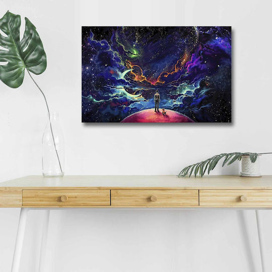 Gemälde auf Leinwand mit LED-Beleuchtung 45x45cm