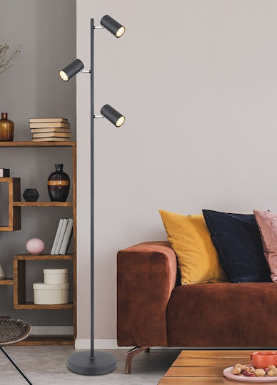 Globo Lighting Φωτιστικό Δαπέδου Υ154xΜ25εκ. με Ντουί για Λαμπτήρα GU10 Μαύρο