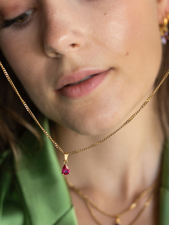 LifeLikes Charm mit Design Träne aus Vergoldet Stahl