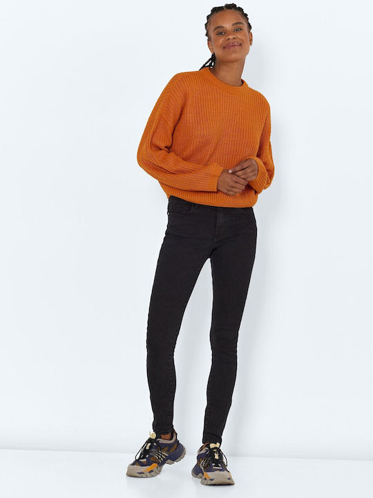 Noisy May Women's Long Sleeve Sweater Orange