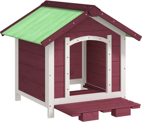 vidaXL Dog House Wooden Outdoor Green 65x65x61.5cm