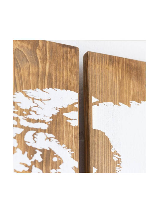 Threefold Wooden Painting 60x90cm