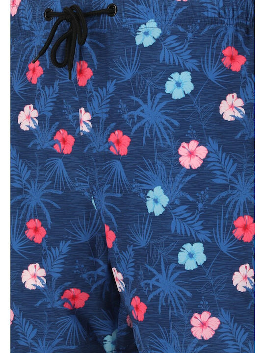 Men's Swimwear Bermuda Navy Blue with Patterns