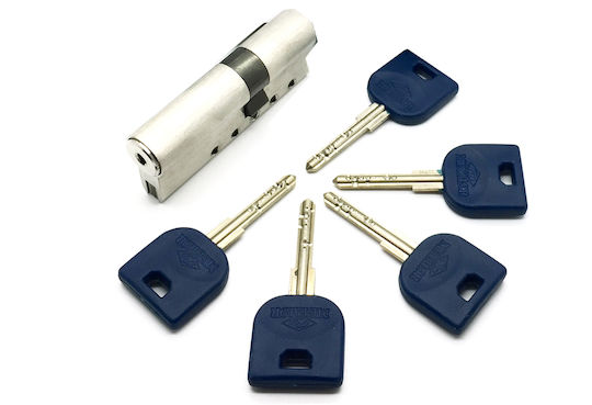 Metalor Cilindru de Încuietoare De Securitate 65mm (30-35) cu 5 Chei Argintiu