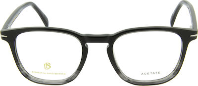 David Beckham Plastic Eyeglass Frame Black DB 1050 XOW