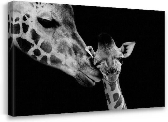 Walls Mom Baby Giraffe on Canvas