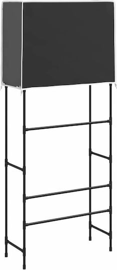 vidaXL Rafturi de baie Raft Baie Metal cu 2 Rafturi 71x29.5x170.5cm Neagră