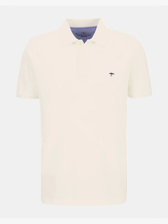 Fynch Hatton Herren Kurzarmshirt Polo Weiß