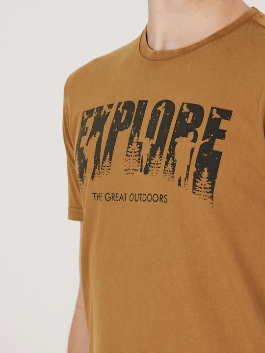 Αθλητικό T-shirt Καφέ