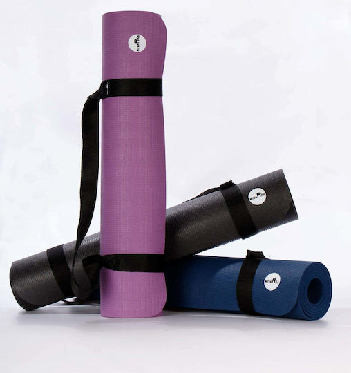 Niyamas Pro Ananda Στρώμα Γυμναστικής Yoga Μπλε με Ιμάντα Μεταφοράς (185x65x0.6cm)
