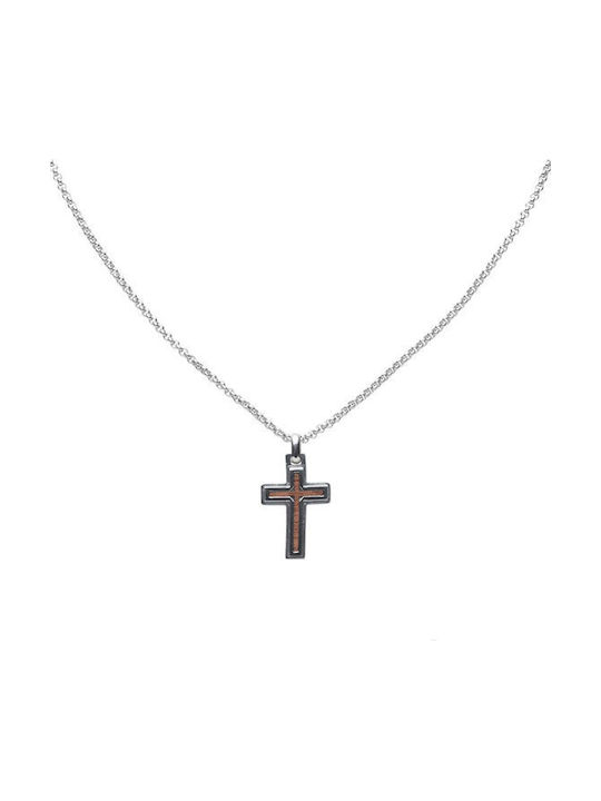 U.S. Polo Assn. Herren Kreuz aus Stahl mit Kette