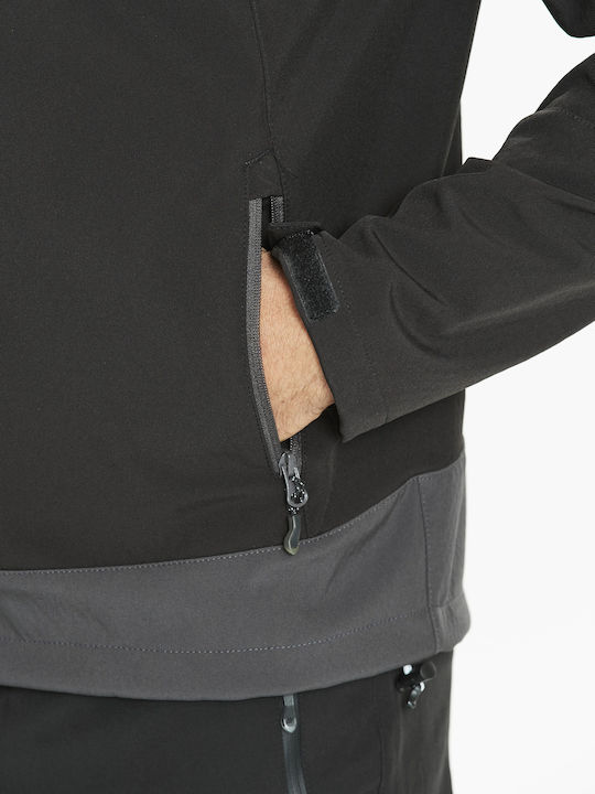 Winter Jacke Softshell Wasserdicht und Winddicht Schwarz