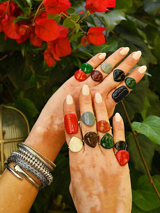 Poco Loco Damen Silber Vergoldetes Ring