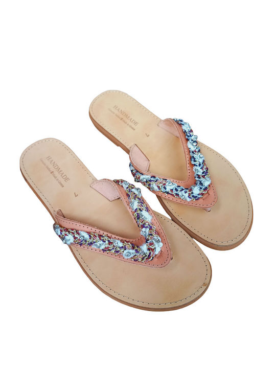 Fashion Beads Leather Women's Flat Sandals