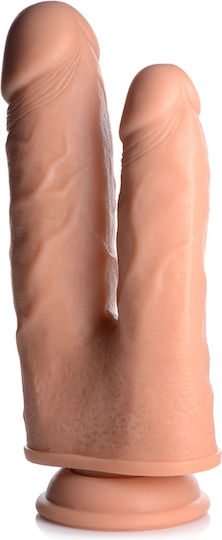 Curve Toys Double Vibrator with Remote Control 20.5cm Flesh