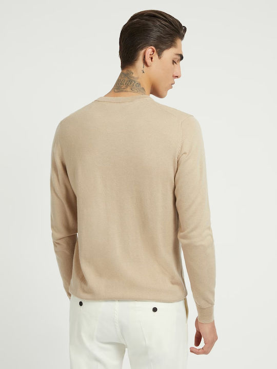 Guess Men's Long Sleeve Sweater Beige