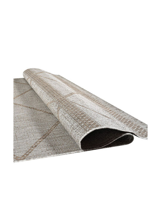 Polcarpet Rug Rectangular Summer Wicker Ecru