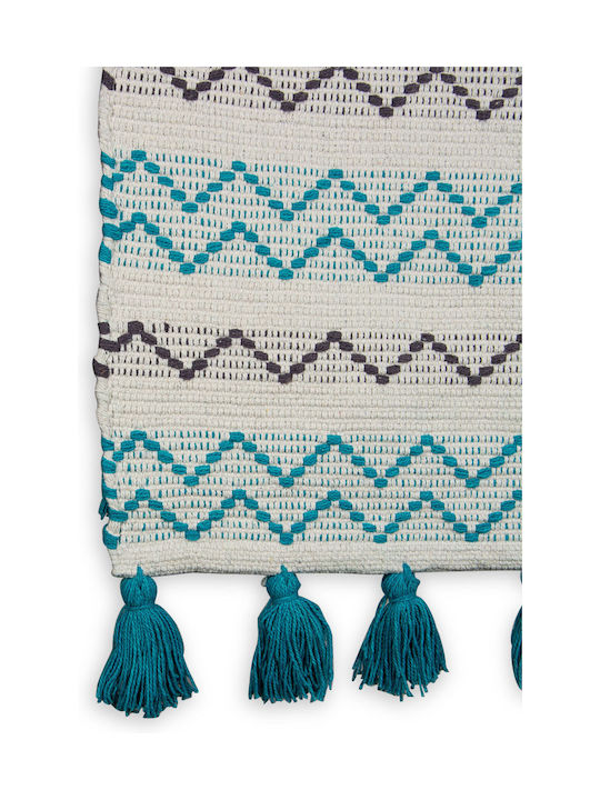 Dizas Rug Rectangular Cotton Light Blue