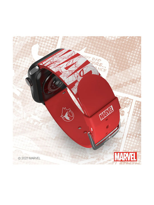 MobyFox Marvel Edition Armband Silikon Rot (Apple Watch 38/40/41/42mm)