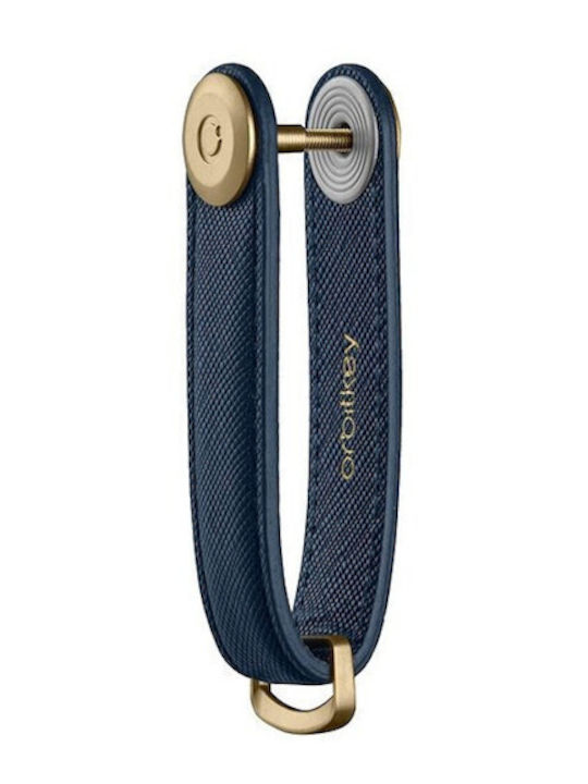 Orbitkey Μπρελόκ Δερμάτινο Navy Μπλε
