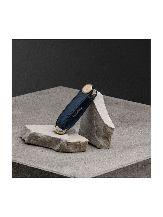 Orbitkey Μπρελόκ Δερμάτινο Navy Μπλε