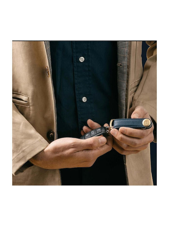 Orbitkey Μπρελόκ Δερμάτινο Navy Μπλε