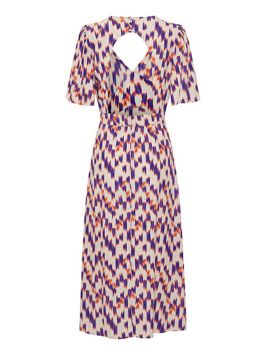 ICHI Summer Midi Dress Blue