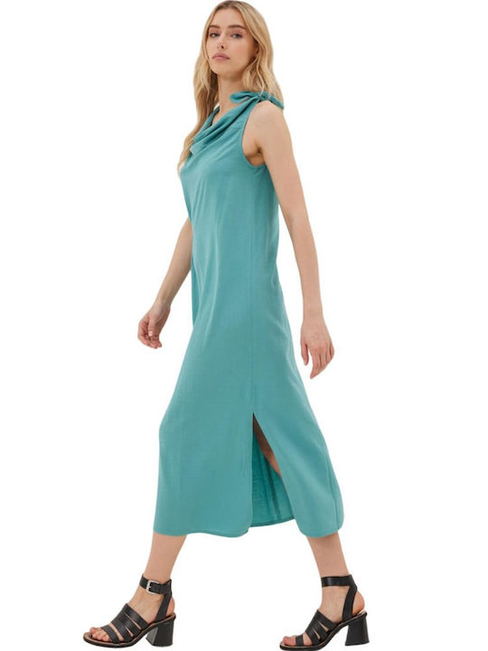 Namaste Καλοκαιρινό Mini Φόρεμα Τιρκουάζ