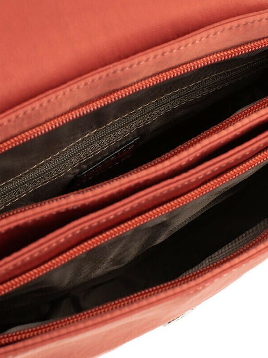 Leather Women's Flap Bag Red