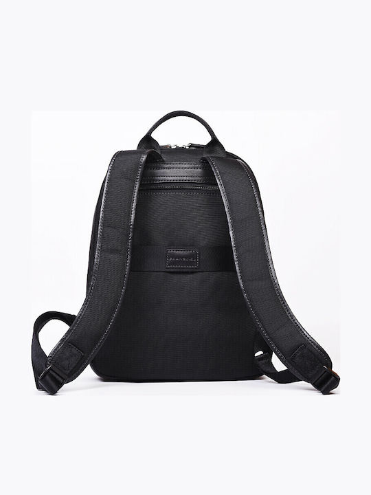 Leder Damentasche Rucksack Schwarz