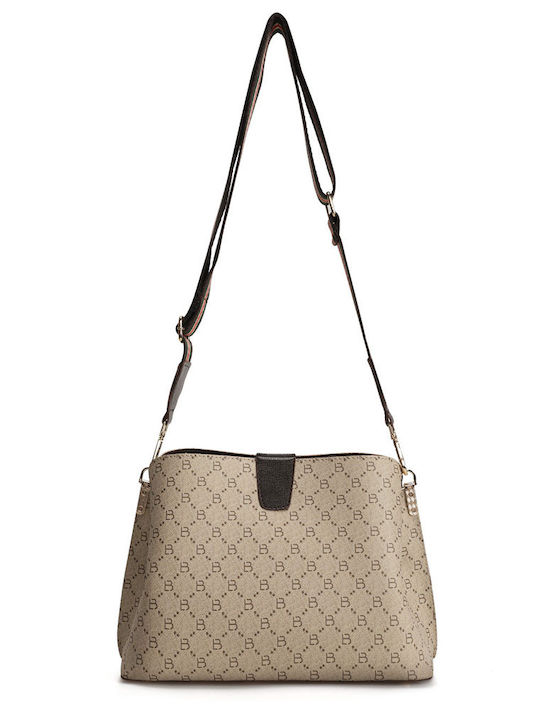 Damentasche Schultertasche Beige