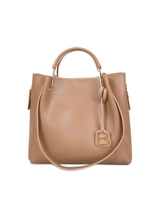 Damentasche Schultertasche Beige