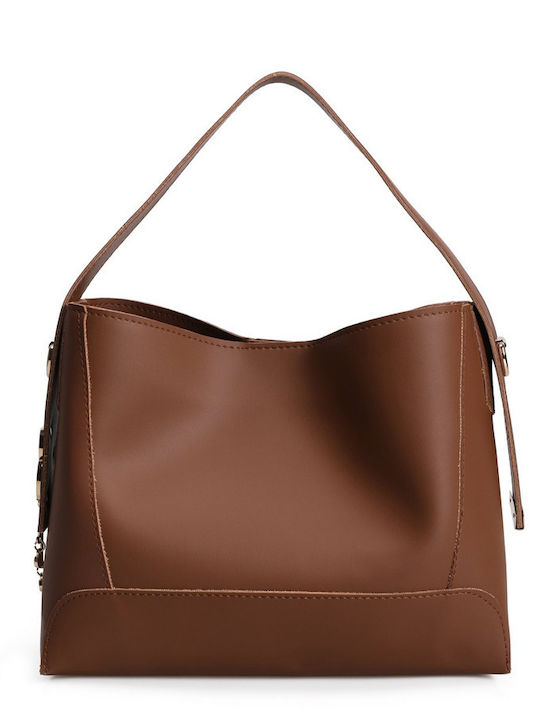 Set Damentasche Schultertasche Tabac Braun