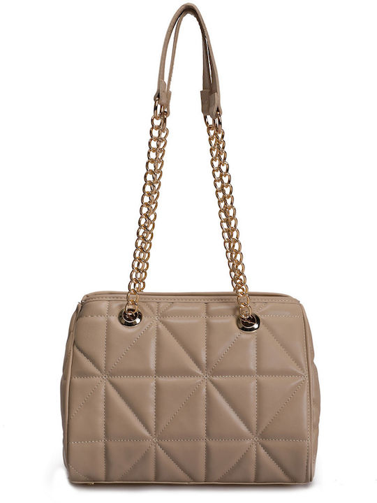 Damentasche Schultertasche Beige
