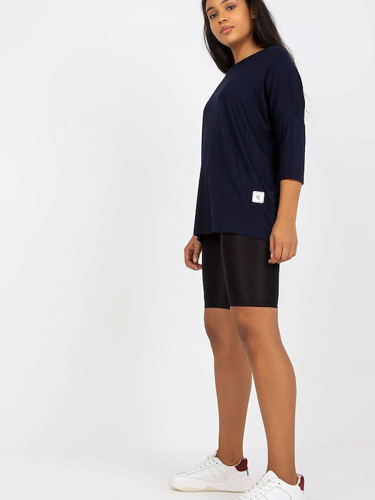 Relevance Women's Blouse with 3/4 Sleeve Navy Blue