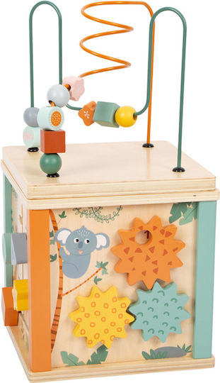 Small Foot Παιχνίδι Ταξινόμησης Σχημάτων Κύβος Δραστηριοτήτων Safari από Ξύλο για 12+ Μηνών