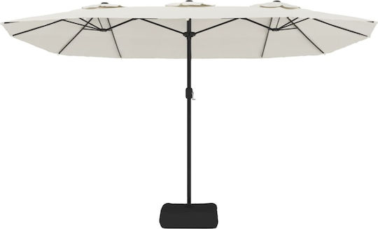 Umbrelă Rotundă Metalică Albă Φ4.49xÎ2.45m