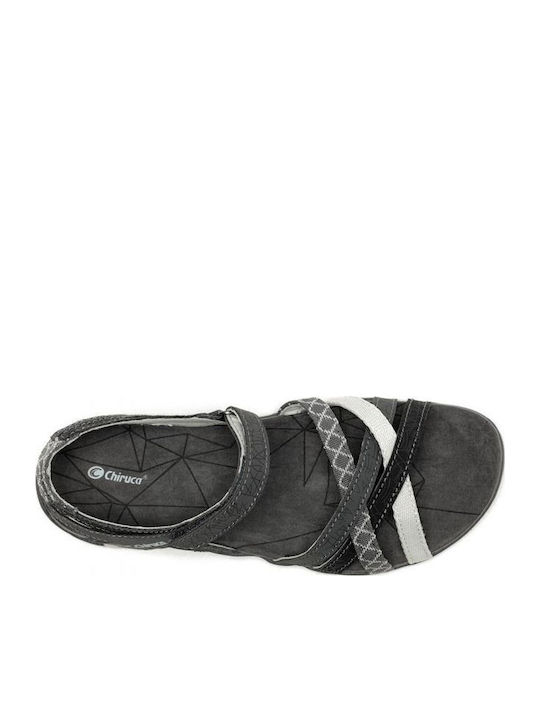 Flache Sandalen für Damen Sportlich in Schwarz Farbe