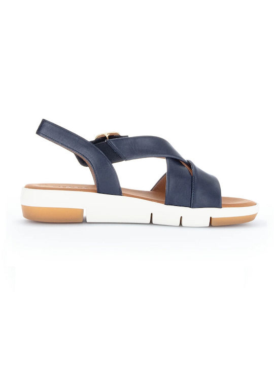 Gabor Women's Flat Sandals Anatomic in Navy Blue Color