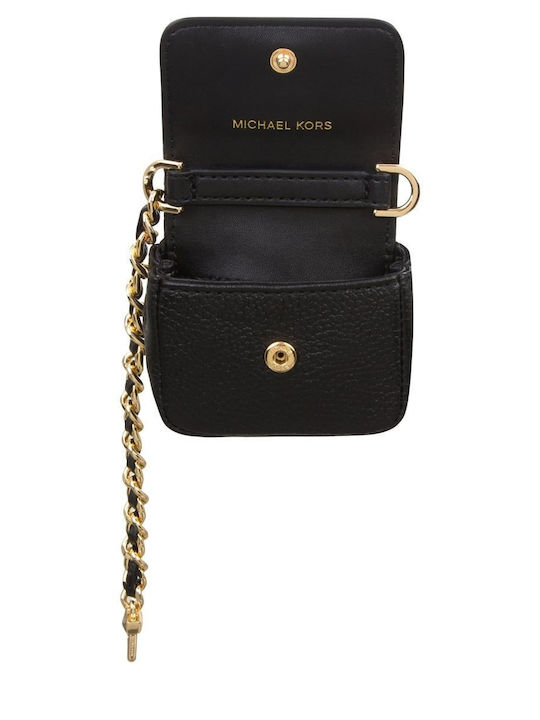 Michael Kors Ключодържател Jet Set Charm Кожен Черен