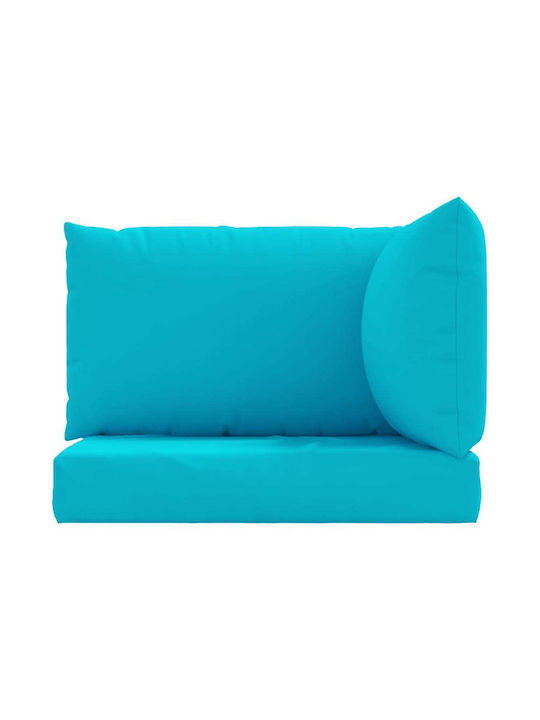 vidaXL vidaXL Gartenstuhlkissen Wasserdichtes Sitzbank-Kissen Mit Rückenlehne Türkis 3 Stück 60x60cm