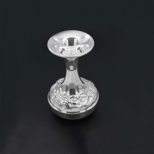 Βάζο Ασημένιο Ασημί Φ6xΥ9cm
