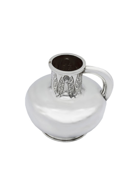Savvas Design Διακοσμητικό Βάζο Ασημένιο Ασημί Φ17xΥ14cm