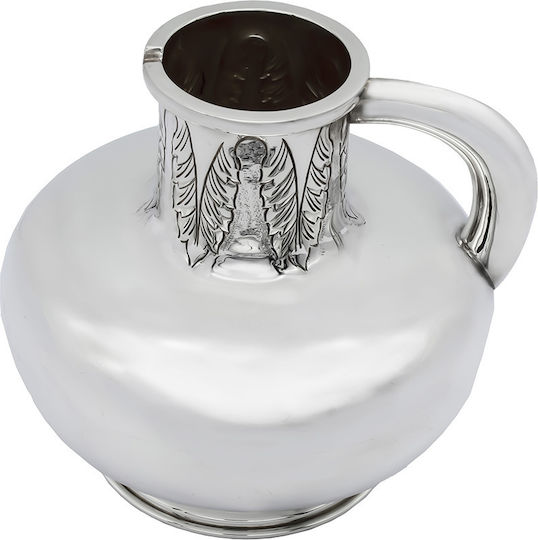 Savvas Design Βάζο Ασημένιο Ασημί Φ17xΥ14cm
