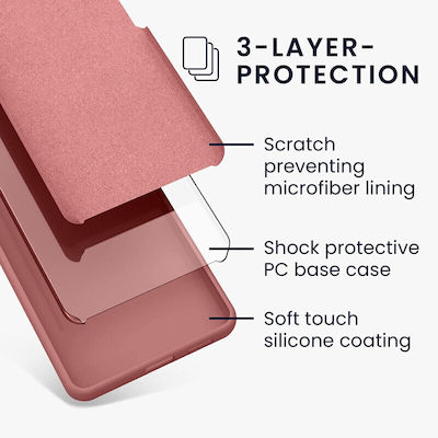 KWmobile Rubberized Coperta din spate Silicon Winter Rose (Redmi Note 12 Pro+)